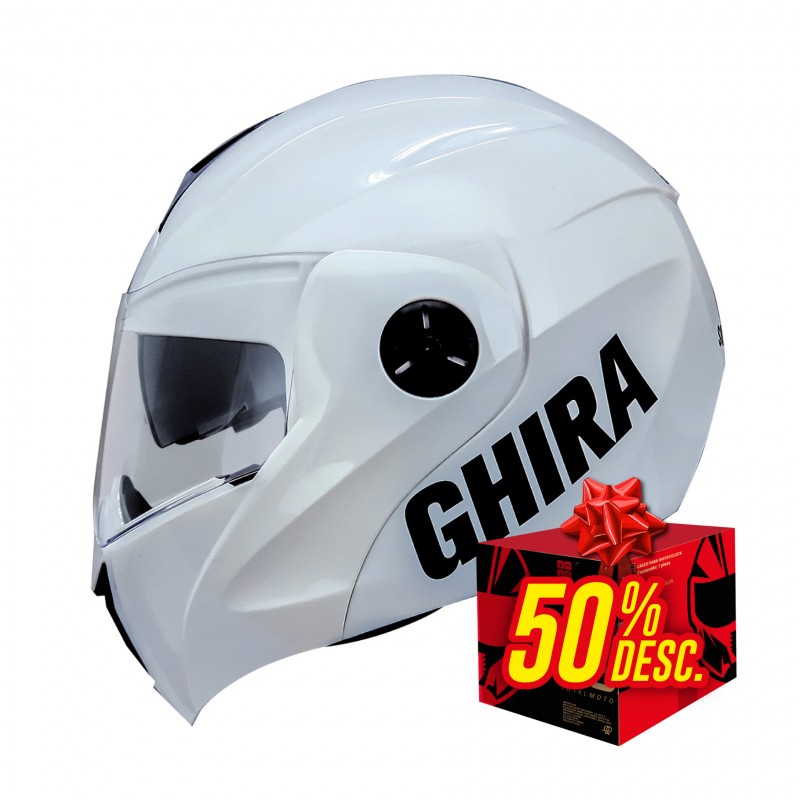 CASCO GHIRA GH1000 BLANCO L ABATIBLE SVS CASCO GHIRA GH1000 BLANCO L ABATIBLE SVS