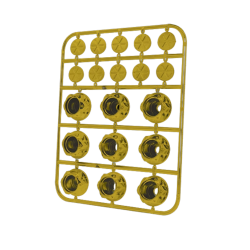 TAPON DECORATIVO PARA TORNILLERIA DE PLASTICO DORADO UNIVERSAL